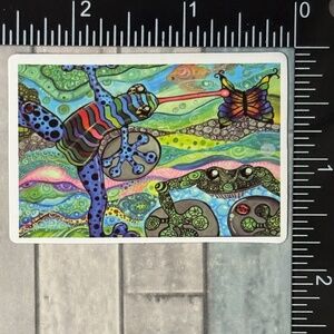 🌀10/$10🌀 Psychedelic Frog Reusable Waterproof Vinyl Sticker Decal